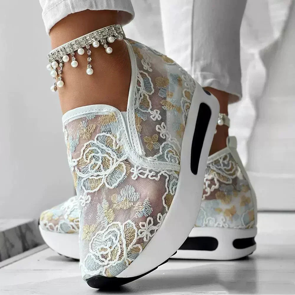 🌴Sommerangebote🌴 Sommerliche Mesh-Stickerei-Loafer