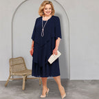 🔥50% Rabatt👗Midikleid im Lagen-Look in großen Größen