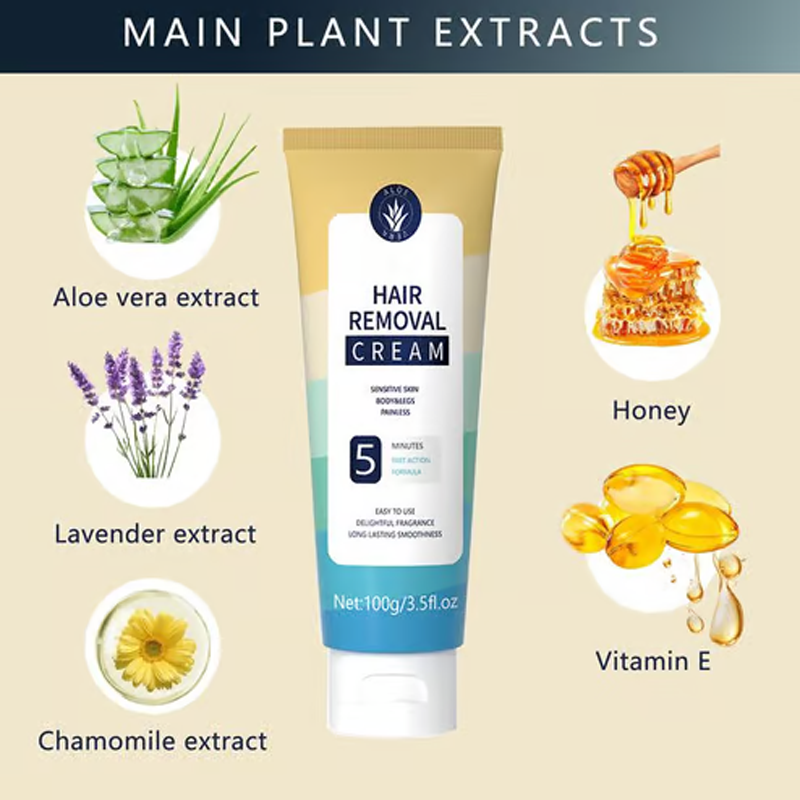 🧴✨ 2 KAUFEN, 1 GRATIS! 🌿💖 Schmerzfrei & sanft: Haarentfernungscreme mit Aloe Vera – seidig glatte Haut in 8 Minuten, perfekt für empfindliche Haut.
