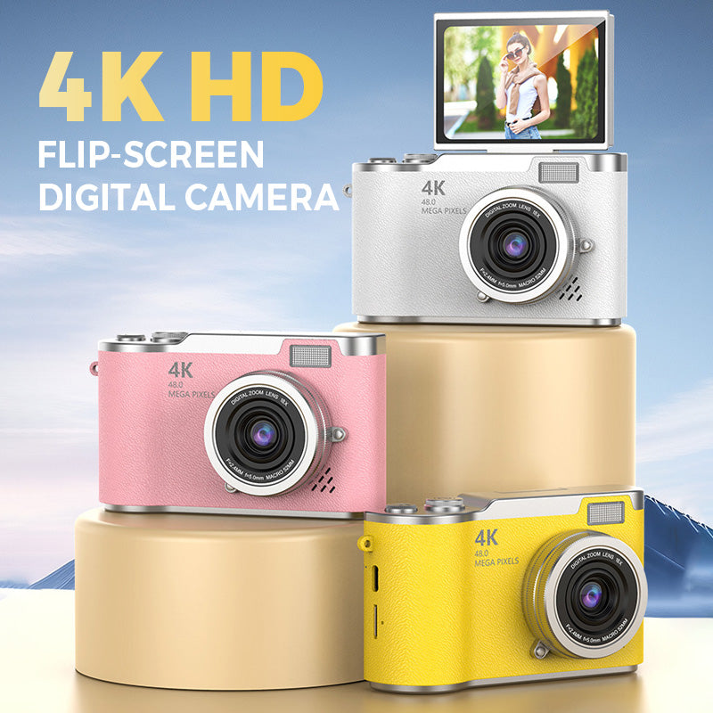 📸🎥 4K HD Klappdisplay-Digitalkamera – Autofokus, 16X Digitalzoom ✨🎬 für Vlogs & professionelle Fotos, einfache Bedienung, sofort teilbar.