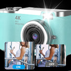 📸🎥 4K HD Klappdisplay-Digitalkamera – Autofokus, 16X Digitalzoom ✨🎬 für Vlogs & professionelle Fotos, einfache Bedienung, sofort teilbar.