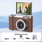 📸🎥 4K HD Klappdisplay-Digitalkamera – Autofokus, 16X Digitalzoom ✨🎬 für Vlogs & professionelle Fotos, einfache Bedienung, sofort teilbar.