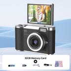 📸🎥 4K HD Klappdisplay-Digitalkamera – Autofokus, 16X Digitalzoom ✨🎬 für Vlogs & professionelle Fotos, einfache Bedienung, sofort teilbar.