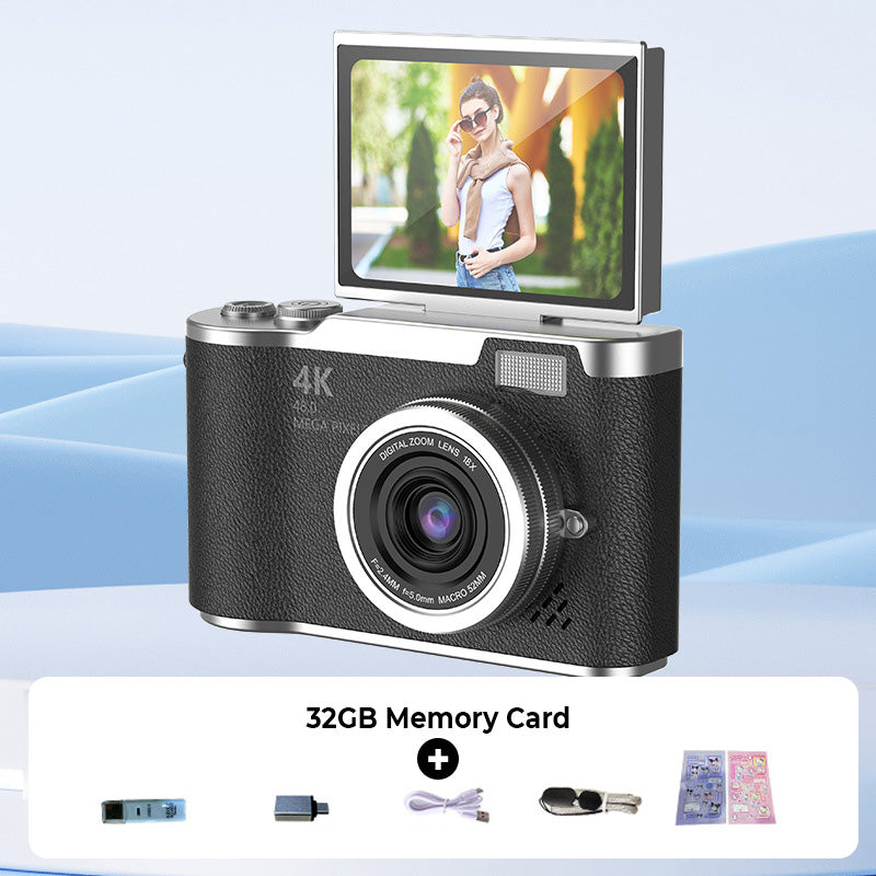 📸🎥 4K HD Klappdisplay-Digitalkamera – Autofokus, 16X Digitalzoom ✨🎬 für Vlogs & professionelle Fotos, einfache Bedienung, sofort teilbar.