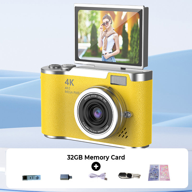 📸🎥 4K HD Klappdisplay-Digitalkamera – Autofokus, 16X Digitalzoom ✨🎬 für Vlogs & professionelle Fotos, einfache Bedienung, sofort teilbar.