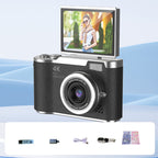 📸🎥 4K HD Klappdisplay-Digitalkamera – Autofokus, 16X Digitalzoom ✨🎬 für Vlogs & professionelle Fotos, einfache Bedienung, sofort teilbar.