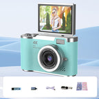 📸🎥 4K HD Klappdisplay-Digitalkamera – Autofokus, 16X Digitalzoom ✨🎬 für Vlogs & professionelle Fotos, einfache Bedienung, sofort teilbar.