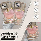 Transparente Handyhülle mit Apfelmuster für iPhone 16/15/14/13/12/11 Serie