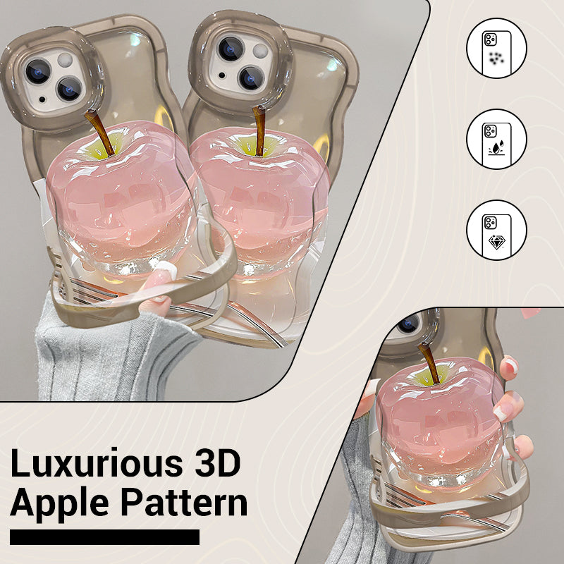 Transparente Handyhülle mit Apfelmuster für iPhone 16/15/14/13/12/11 Serie