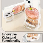 Transparente Handyhülle mit Apfelmuster für iPhone 16/15/14/13/12/11 Serie