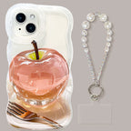 Transparente Handyhülle mit Apfelmuster für iPhone 16/15/14/13/12/11 Serie