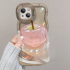 Transparente Handyhülle mit Apfelmuster für iPhone 16/15/14/13/12/11 Serie