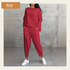 🔥💞 2-teiliges Langarm-Set: weicher Rundhals-Pullover & Hose, langlebig, vielseitig kombinierbar für jeden Tag 💞🔥