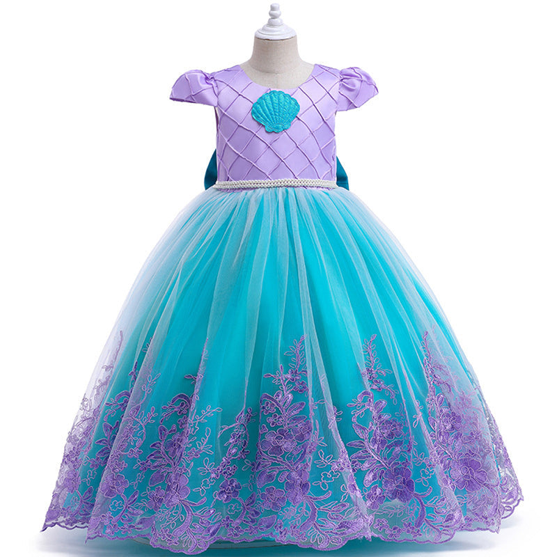 Mermaid-Themed Light-Up Party Dress Set for Kids