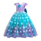 Mermaid-Themed Light-Up Party Dress Set for Kids