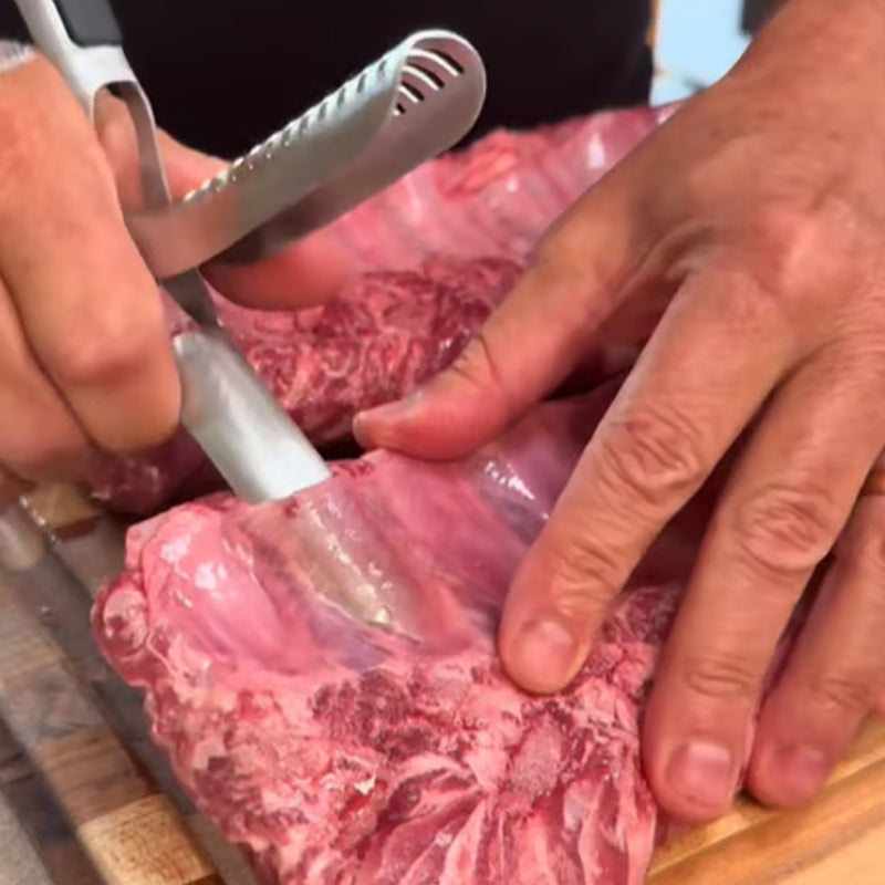 Edelstahl-Schäler für BBQ-Rippchen