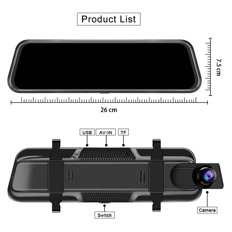 🔥Dashcam mit Touchscreen & Rückfahrkamera🚘📹