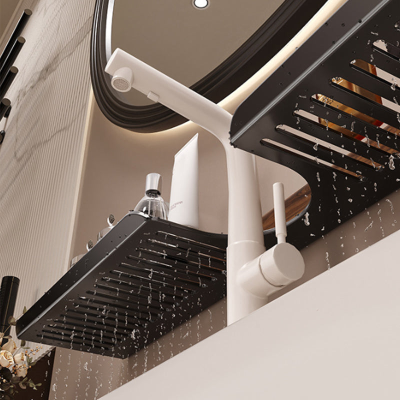 Walnuss-Saugnapf-Badezimmerregal