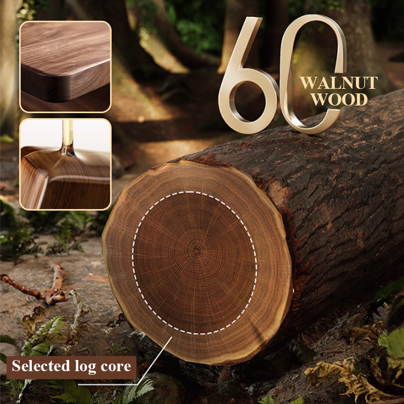 Walnuss-Saugnapf-Badezimmerregal