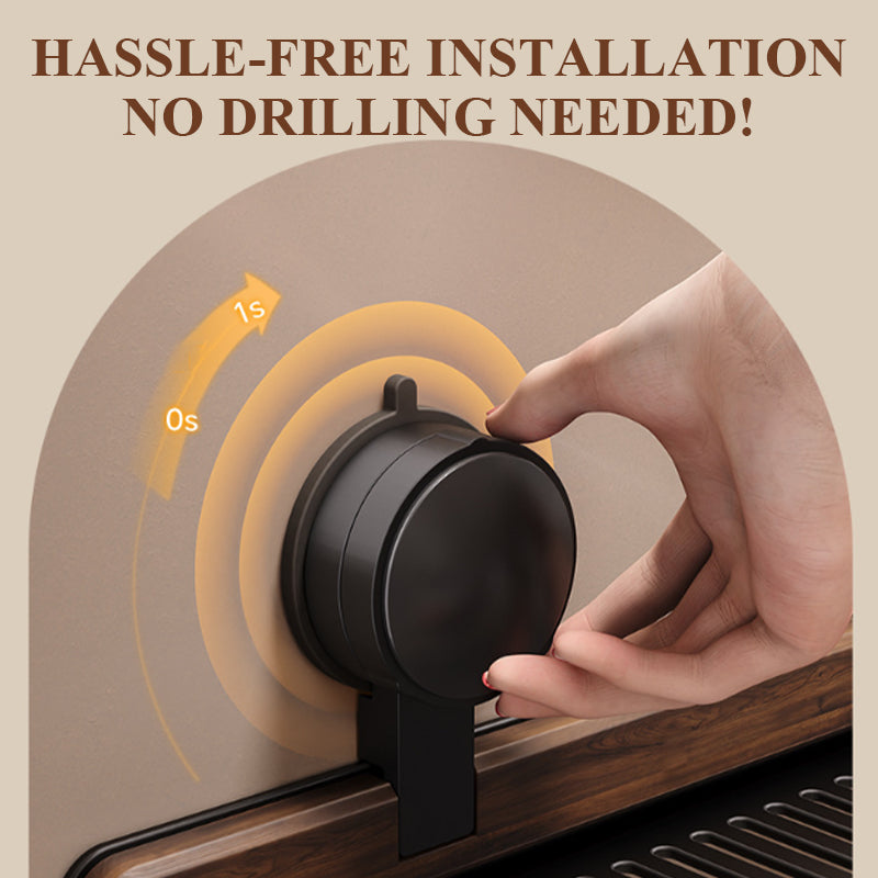 Walnuss-Saugnapf-Badezimmerregal