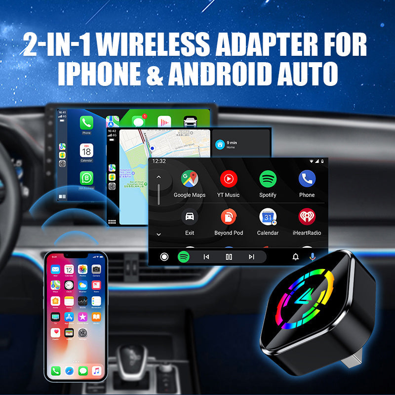 💥64 % Rabatt⚡2-in-1-Funkadapter für iPhone und Android Auto