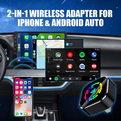 💥64 % Rabatt⚡2-in-1-Funkadapter für iPhone und Android Auto