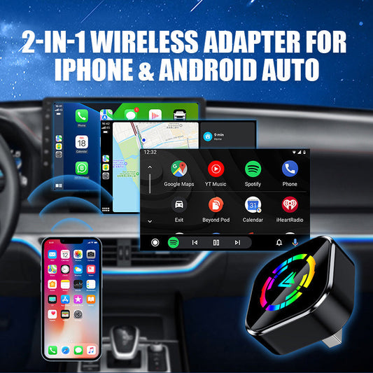 💥64 % Rabatt⚡2-in-1-Funkadapter für iPhone und Android Auto