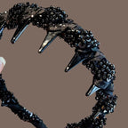 💖2025 Neues Design✨Schwarzer Haarreif mit Perlen für den Alltag