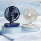 Tragbarer wiederaufladbarer Tischventilator mit oszillierender Funktion