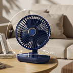 Tragbarer wiederaufladbarer Tischventilator mit oszillierender Funktion