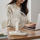 Tragbarer wiederaufladbarer Tischventilator mit oszillierender Funktion