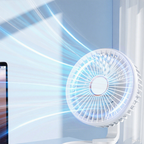 Tragbarer wiederaufladbarer Tischventilator mit oszillierender Funktion