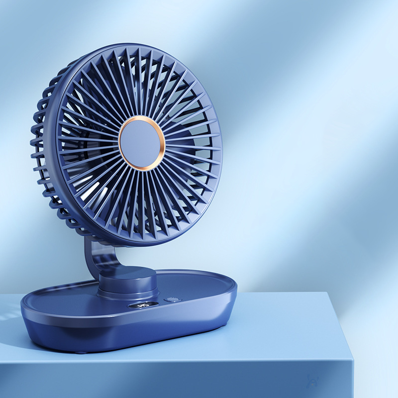 Tragbarer wiederaufladbarer Tischventilator mit oszillierender Funktion