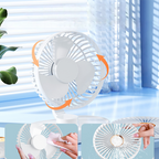 Tragbarer wiederaufladbarer Tischventilator mit oszillierender Funktion