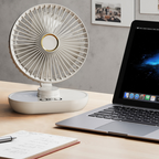 Tragbarer wiederaufladbarer Tischventilator mit oszillierender Funktion