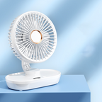 Tragbarer wiederaufladbarer Tischventilator mit oszillierender Funktion