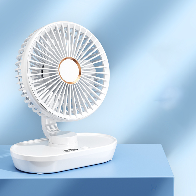 Tragbarer wiederaufladbarer Tischventilator mit oszillierender Funktion