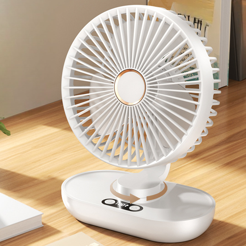 Tragbarer wiederaufladbarer Tischventilator mit oszillierender Funktion