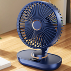 Tragbarer wiederaufladbarer Tischventilator mit oszillierender Funktion