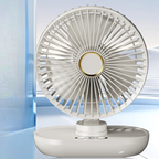Tragbarer wiederaufladbarer Tischventilator mit oszillierender Funktion