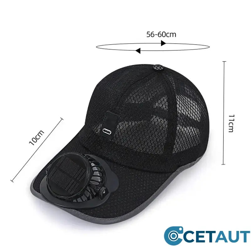 🧢☀️ LIMITIERTES ANGEBOT: 50% RABATT! ⚡🌀 Baseballkappe mit Solarventilator – 360° drehbar, 16h Laufzeit, UPF50+ – ideal für Garten, Wandern & heiße Tage
