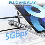 ⚡🚀 2-in-1 USB-C Dockingstation & Laptopständer – 8 Ports, 4K HDMI & höhenverstellbar 🔥💻 Für ergonomisches Arbeiten & maximales Homeoffice-Setup