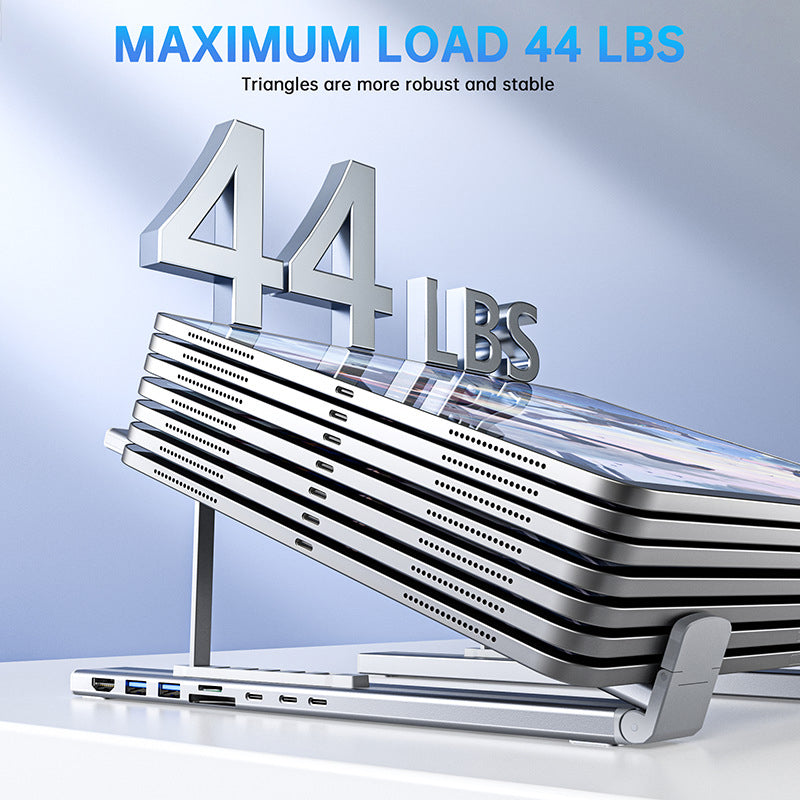 ⚡🚀 2-in-1 USB-C Dockingstation & Laptopständer – 8 Ports, 4K HDMI & höhenverstellbar 🔥💻 Für ergonomisches Arbeiten & maximales Homeoffice-Setup