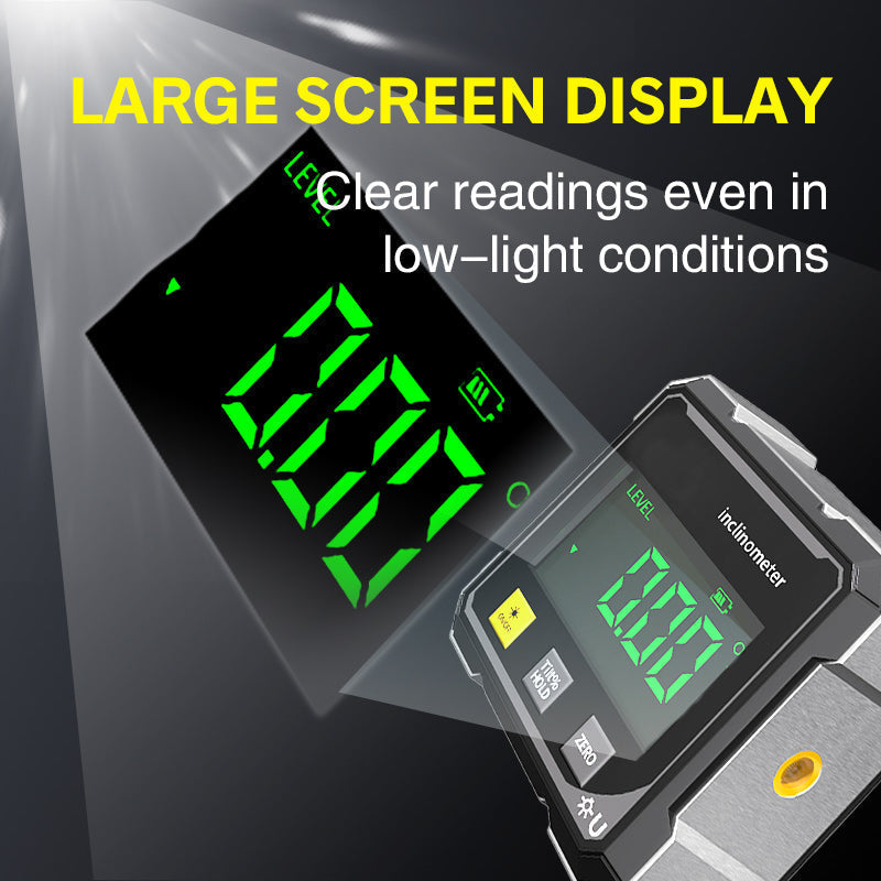 4-seitiger magnetischer digitaler Winkelmesser mit Laser