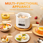 🥚🎁 Mini-Eierkocher mit Smart Touch – 6-in-1 Multifunktion, energiesparend & nachhaltig ✨🔥 Perfekt für Frühstück und Kochen！