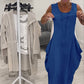 Schlichtes ärmelloses Kleid mit Taschen