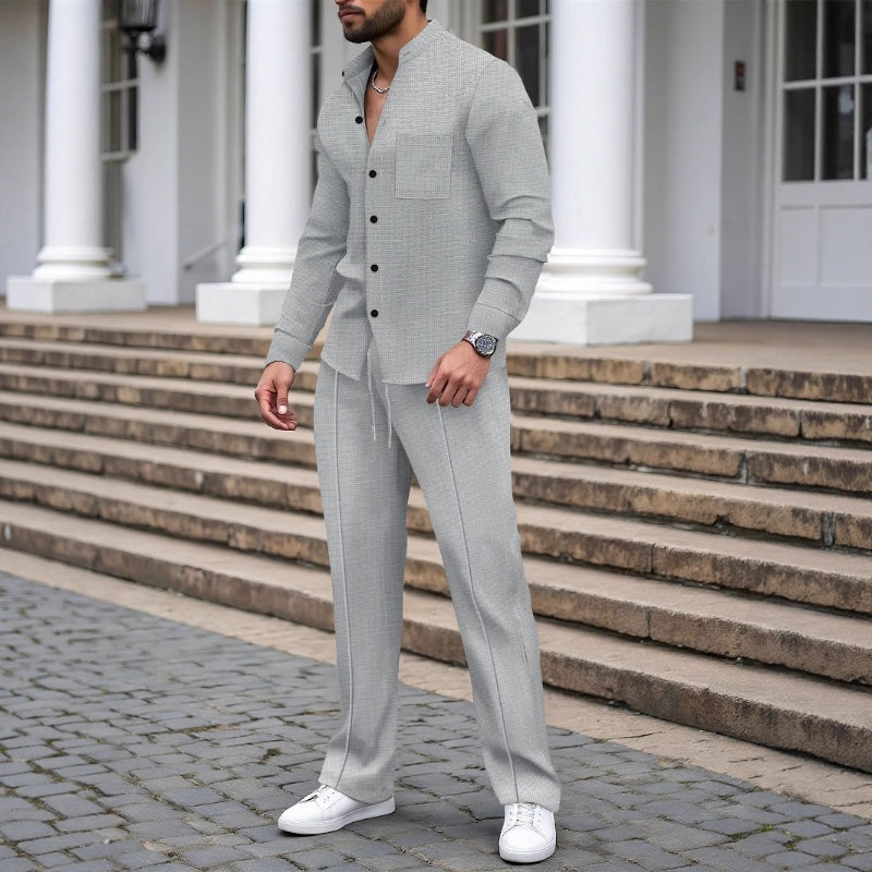 👕🧶Waffle-Set für Herren: Atmungsaktiv & extrem bequem 👖✨ für vielseitige Looks im Alltag – Nachhaltige Qualität, 50% reduziert!