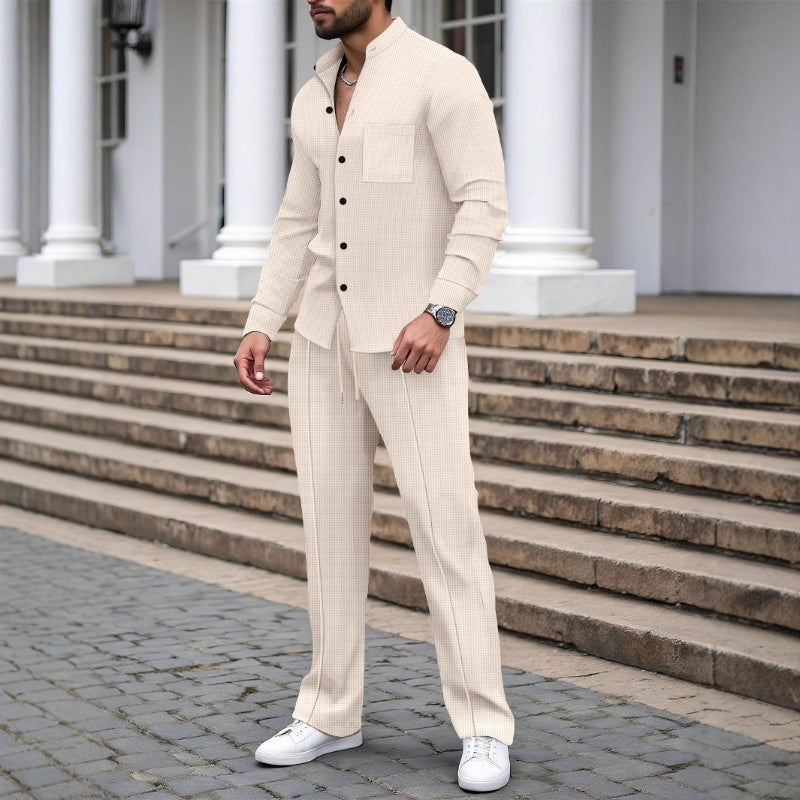 👕🧶Waffle-Set für Herren: Atmungsaktiv & extrem bequem 👖✨ für vielseitige Looks im Alltag – Nachhaltige Qualität, 50% reduziert!