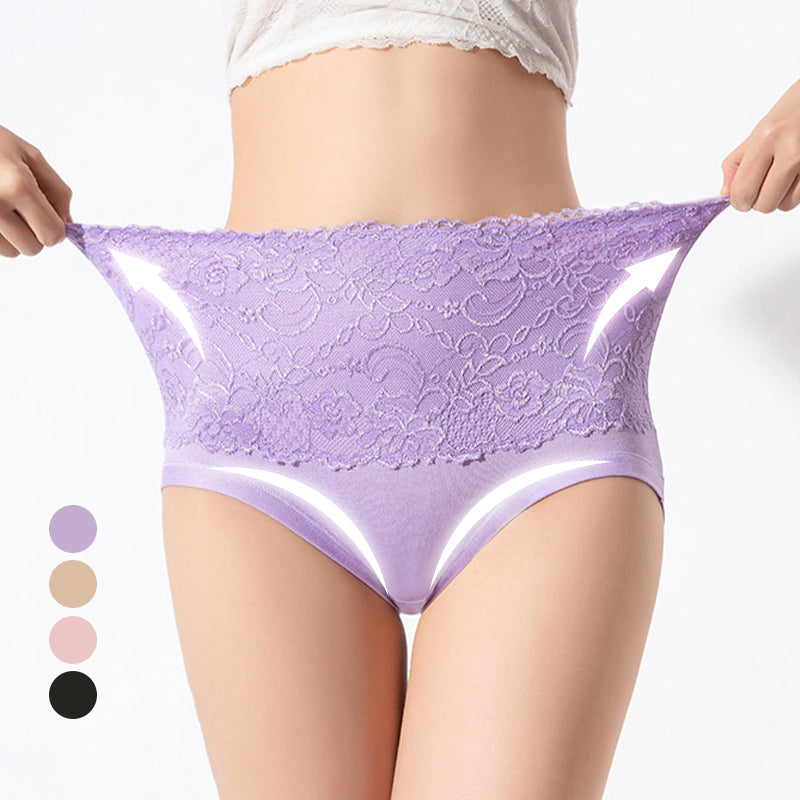 🤩Kaufen Sie 2, bekommen Sie 1 gratis🤩 – Plus Size High Waist Lace Briefs für Frauen