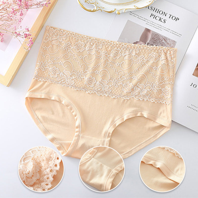🤩Kaufen Sie 2, bekommen Sie 1 gratis🤩 – Plus Size High Waist Lace Briefs für Frauen